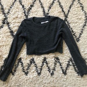 The Squad cropped raw hem sweater